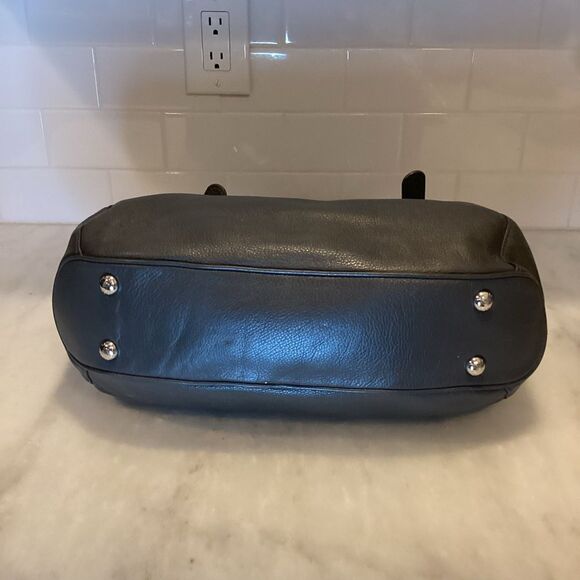 Michael Kors Bedford Belted Black Leather Satchel Shoulder Bag Handbag - Picture 9 of 15